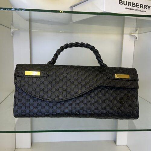 Handmade Black Leather Bag – The Braids Brand Ghana