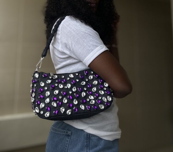 Beaded Jean shoulder bag – The Braids Brand Ghana