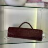 Burgundy handmade leather bag – The Braids Brand Ghana