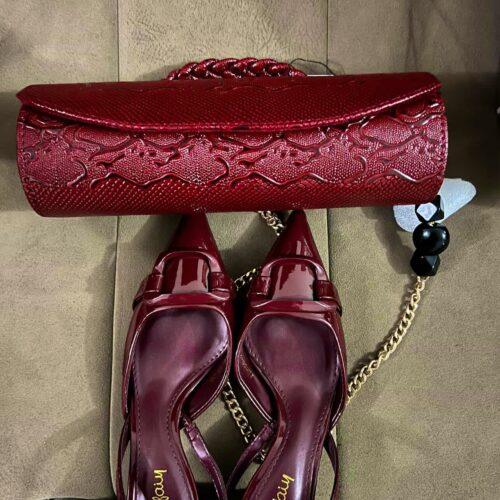 Burgundy handmade leather bag – The Braids Brand Ghana
