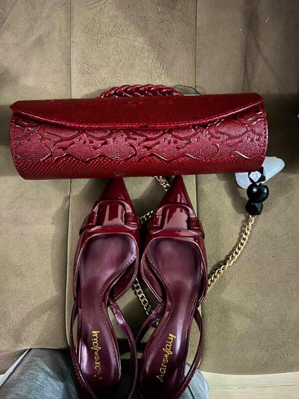 Burgundy handmade leather bag – The Braids Brand Ghana