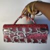 Handmade red snake skin leather bag – The Braids Brand Ghana