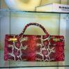 Handmade red snake skin leather bag – The Braids Brand Ghana
