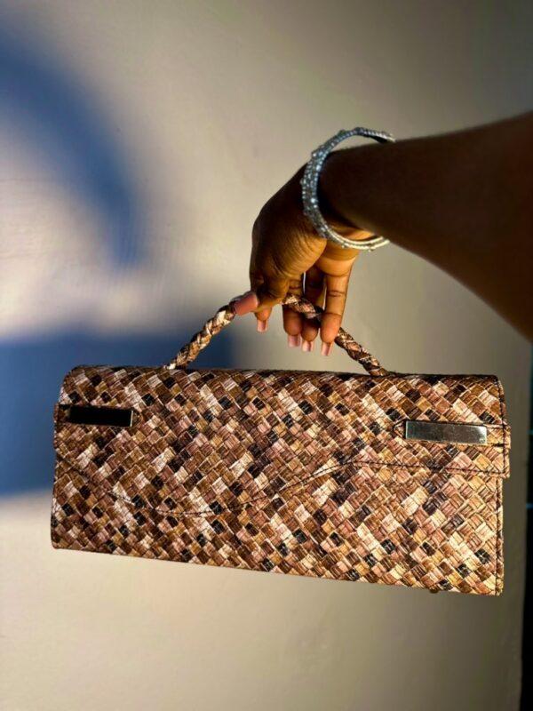 Brown handmade leather crossbody – The Braids Brand Ghana