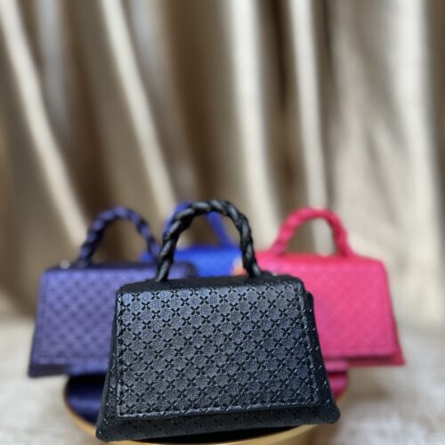 Mini handmade leather handbag in Black– The Braids Brand Ghana