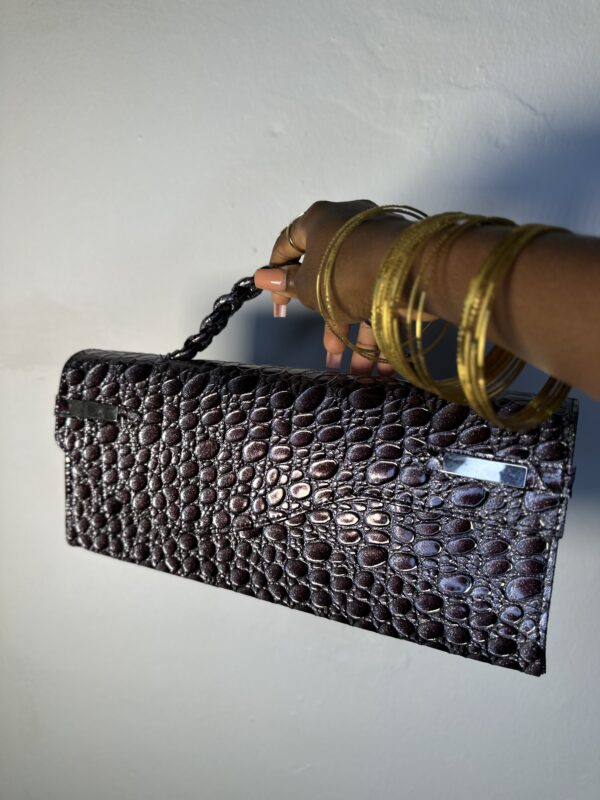 Deep purple handmade leather bag – The Braids Brand Ghana