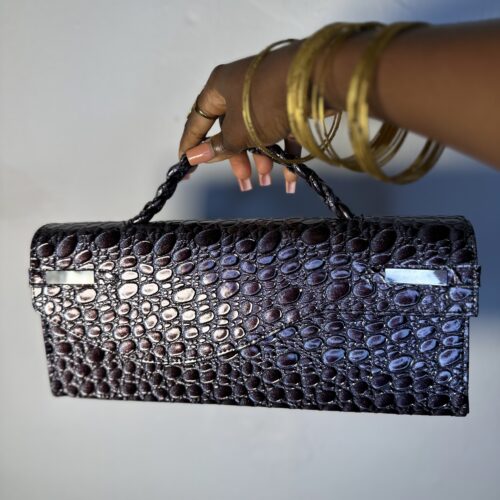 Deep purple handmade leather bag – The Braids Brand Ghana