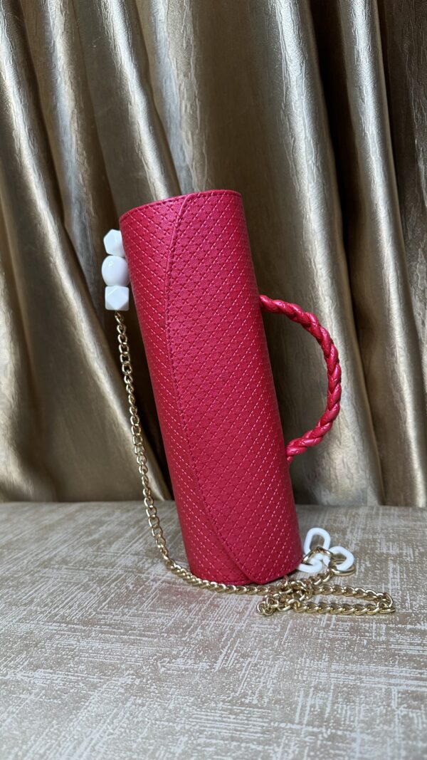 Pink handmade leather bag – The Braids Brand Ghana