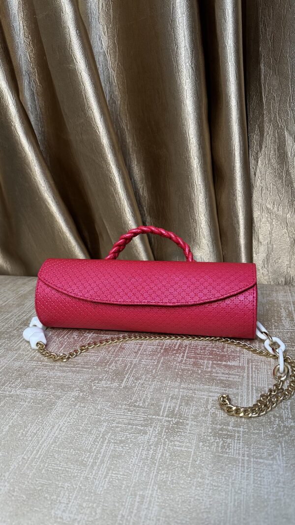 Pink handmade leather bag – The Braids Brand Ghana