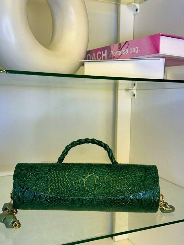Green handmade leather bag – The Braids Brand Ghana
