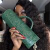 Green handmade leather bag – The Braids Brand Ghana