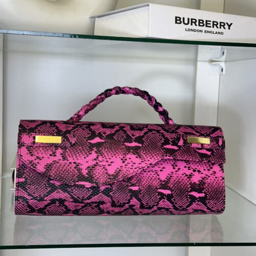 The Victoria bag Handmade pink snake skin leather bag – The Braids Brand Ghana
