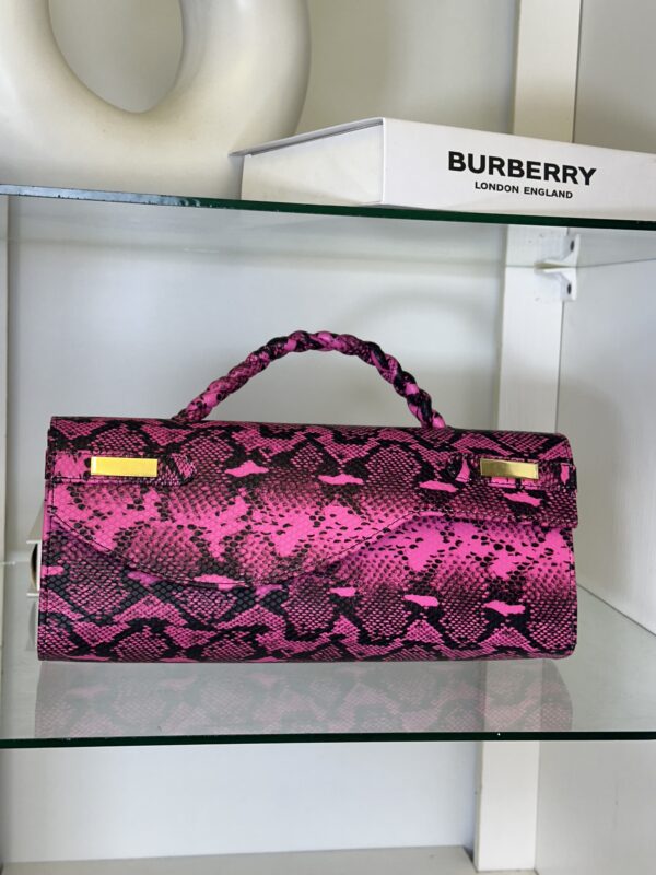 Handmade pink snake skin leather bag – The Braids Brand Ghana
