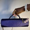 Purple handmade leather bag – The Braids Brand Ghana