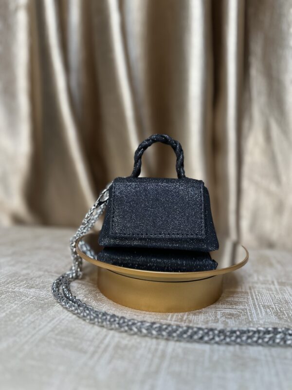 Black mini leather bag - The braids Brand