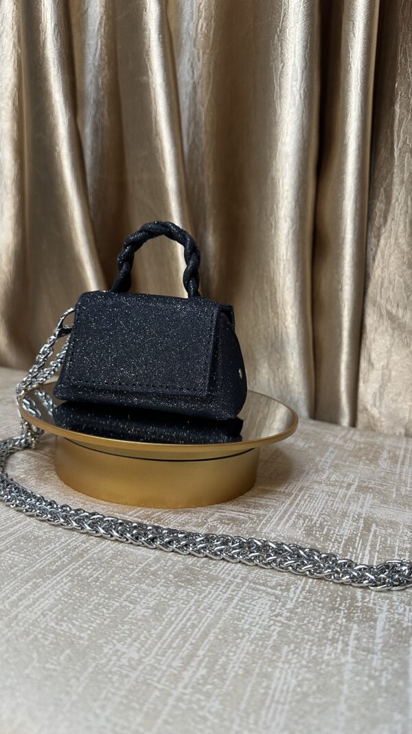 Black mini leather bag - The braids Brand