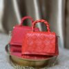 red checked mini leather bag - The braids Brand