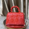 red checked mini leather bag - The braids Brand