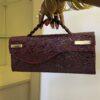 Handmade Wine leather bag - The braids Brand
