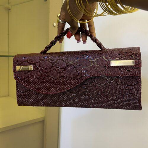 Handmade Wine leather bag - The braids Brand