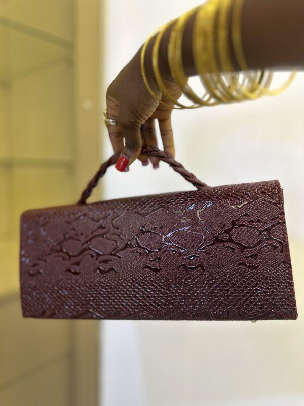 Handmade Wine leather bag - The braids Brand