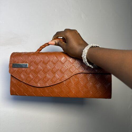 The Dzidu Bag Handmade brown leather bag - The braids Brand