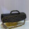Deep Purple handmade cylinder leather bag - The braids Brand