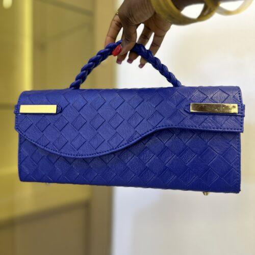 The Ivie Bag (3) Handmade blue leather bag - The braids Brand