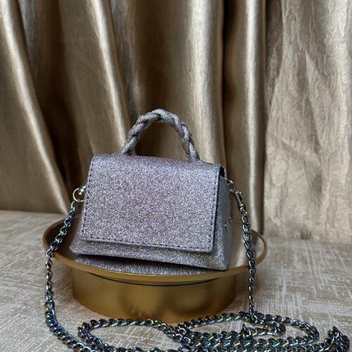 shiny mini Handmade leather bag - The braids Brand