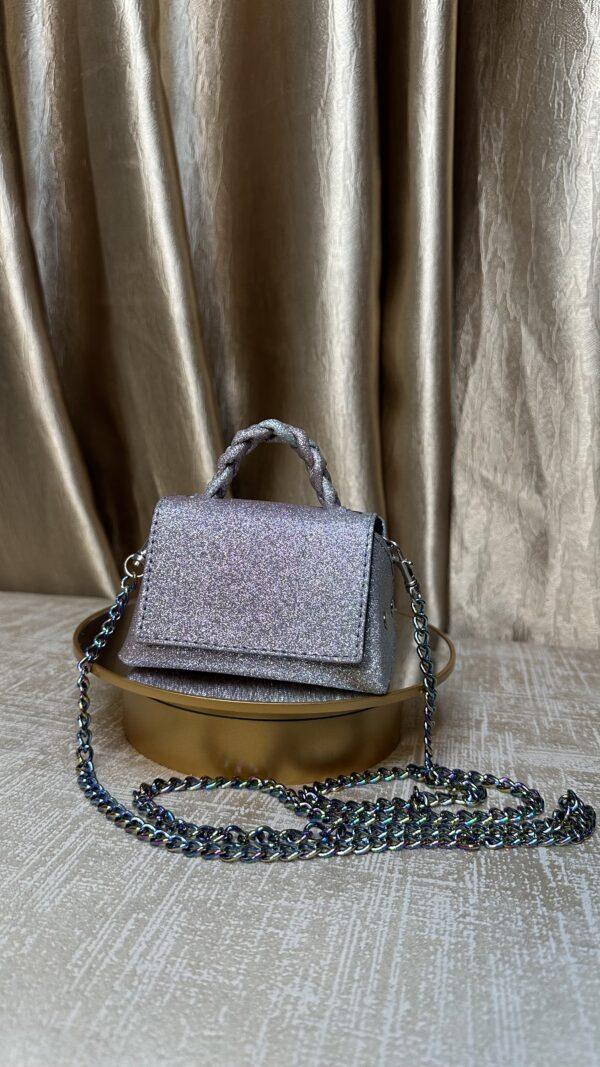 shiny mini Handmade leather bag - The braids Brand