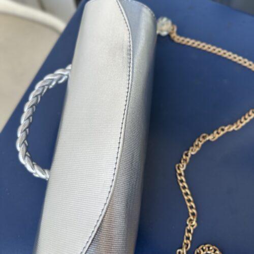 Handmade silver Cylinder leather bag - The braids Brand