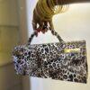 Handmade tiger print leather bag - The braids Brand