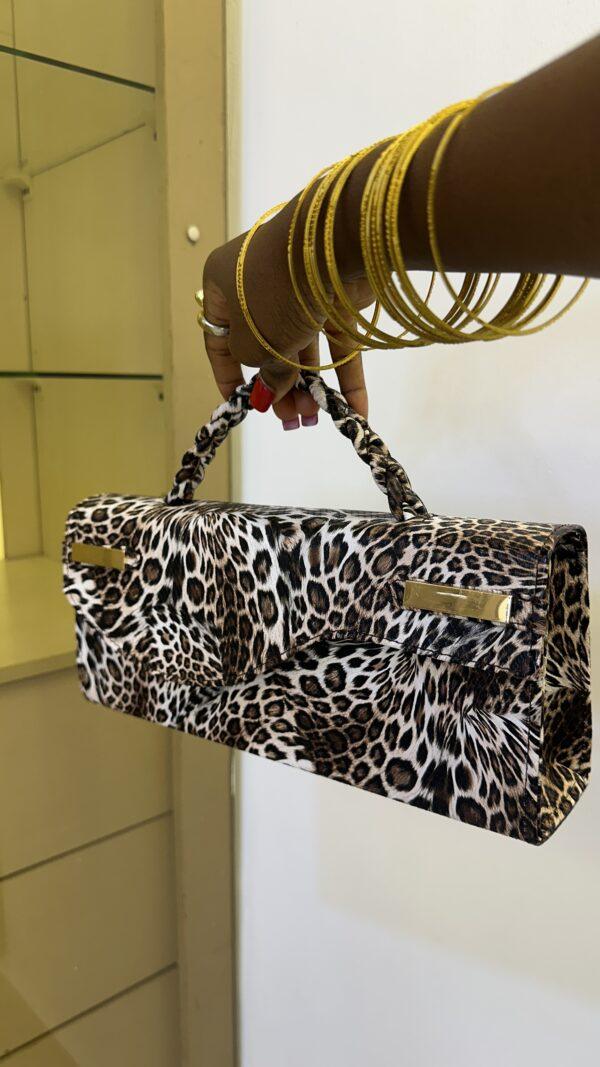 Handmade tiger print leather bag - The braids Brand