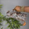 Handmade tiger print leather bag - The braids Brand