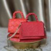 red shiny mini leather bag - The braids Brand
